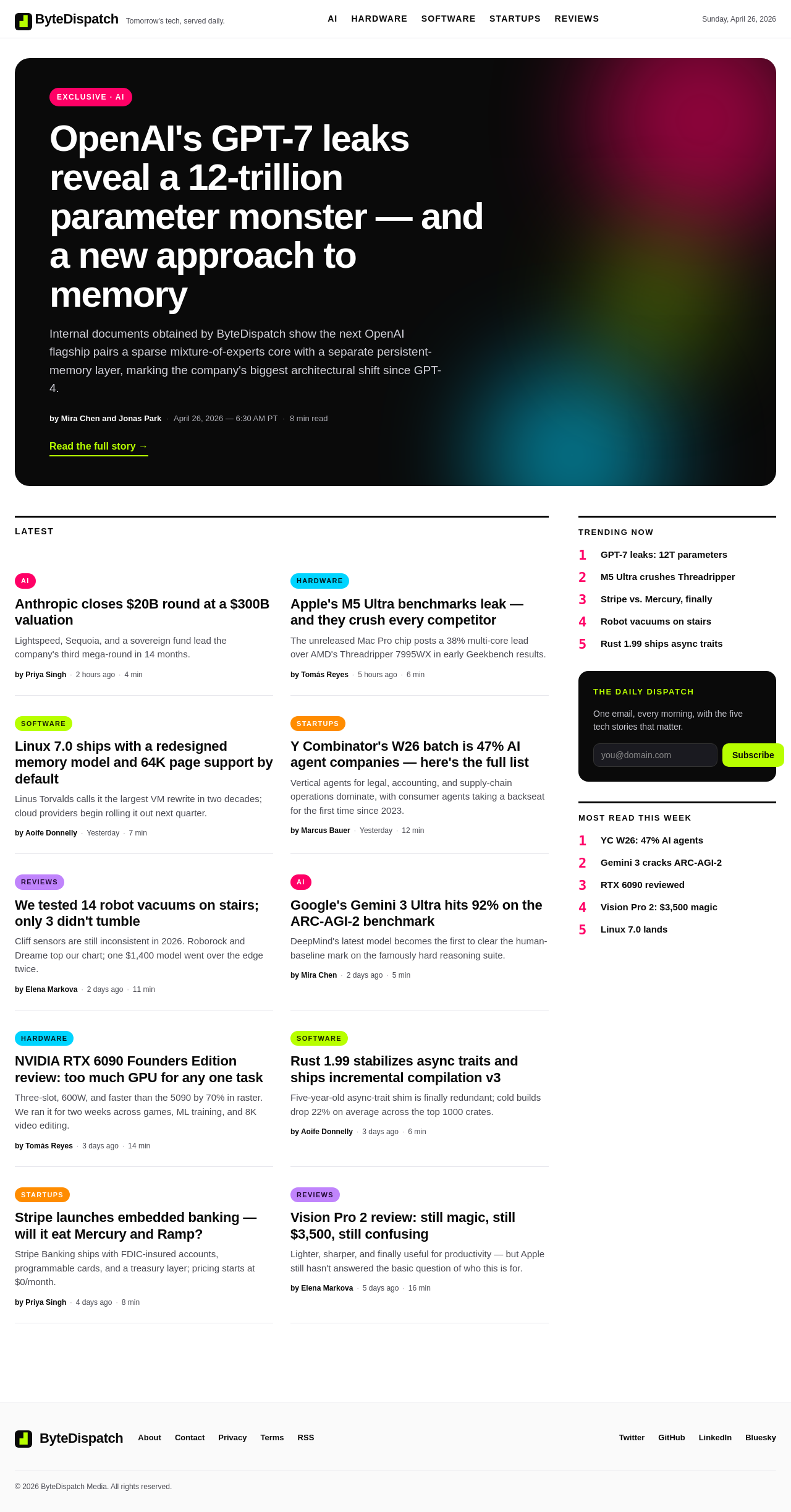 Recorded screenshot of /news